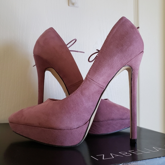 Brand New Izabella Rue Rosy Faux Suede lace heel - Picture 5 of 16